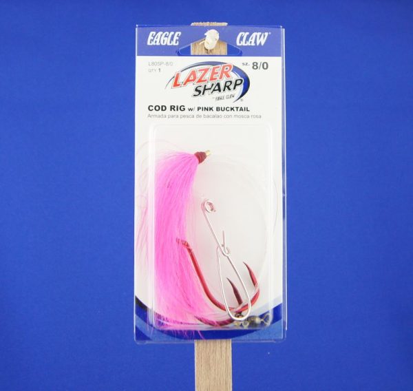 Eagle Claw Cod Rig w/Pink Bucktail & 8/0 Hook