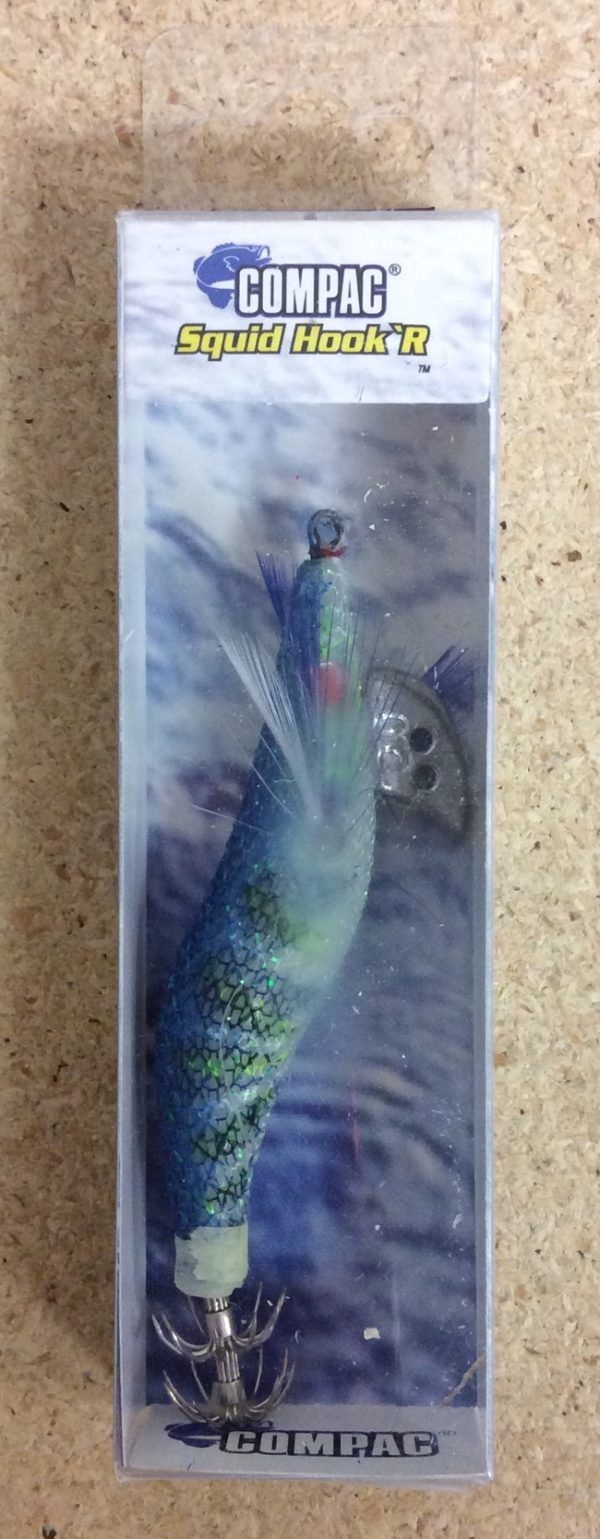 Squid Hook’r Fish Shape Jig – 3-1/4″ / 8cm ~ Blue