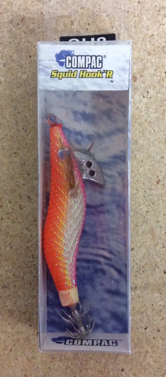 Squid Hook'r Fish Shape Jig - 3-1/4 / 8cm ~ Orange - Mr FLY
