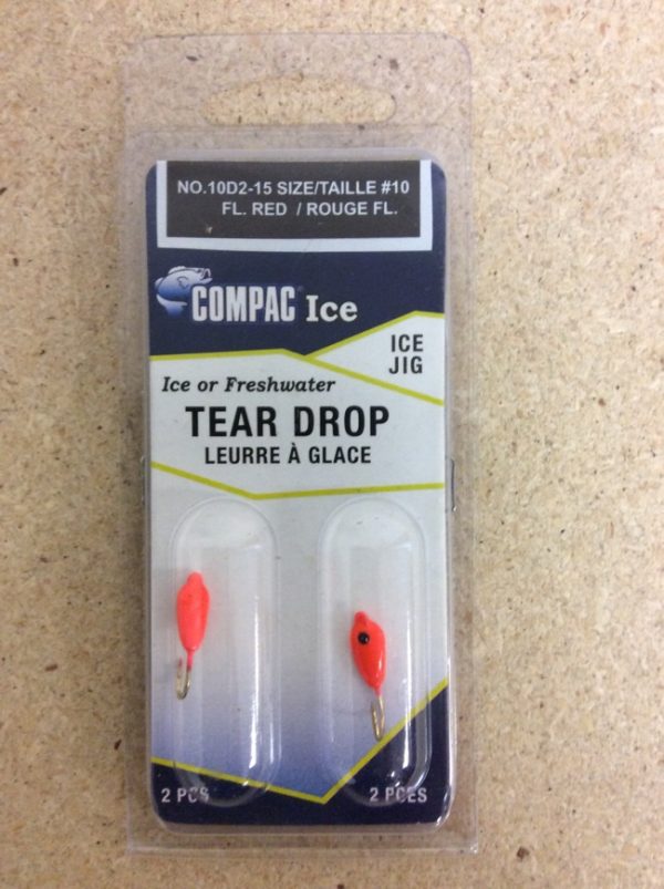 Tear Drops – Size 10 ~ Fluorescent Red