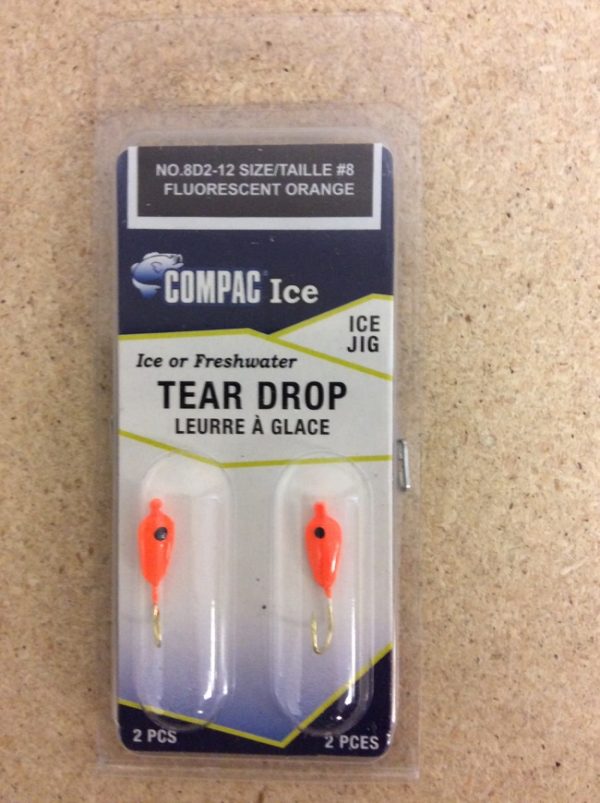 Tear Drops – Size 8 ~ Fluorescent Orange