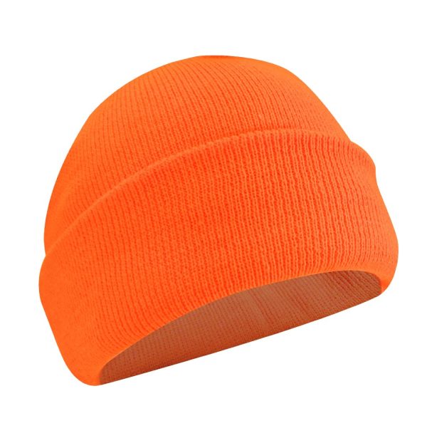 Fluorescent Orange Acrylic Toque w/Thermakeeper Lining