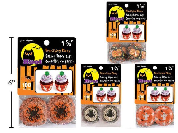 Halloween Mini Baking Cups (1-5/8″) ~ 100 per pack