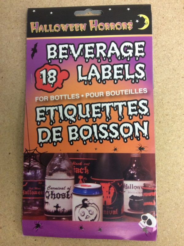 Halloween Beverage Labels ~18 per pack