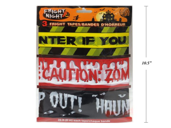 Halloween Assorted Fright Tape ~ 20′