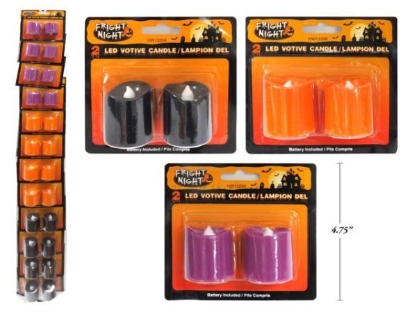 Halloween LED Flickering Votive Candles ~ 2 per pack