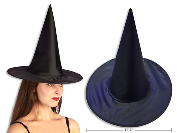Halloween Adult’s Vinyl Witch Hat ~ 18″