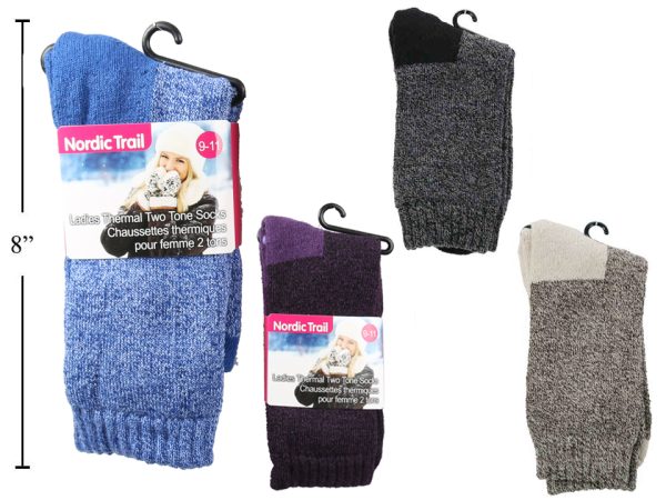 Ladies Thermal 2-Tone Socks