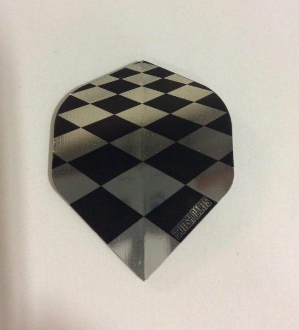 Holographic Flights ~ Black & Silver Checkered Pattern