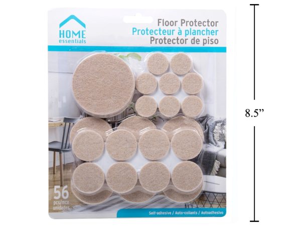 Felt Floor Protectors Self Adhesive – Assorted Sizes ~ 56 per pack