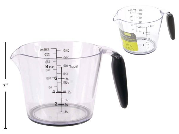 Plastic Measuring Cup with Non-Slip Base & Soft Grip Handle ~ 1 Cup