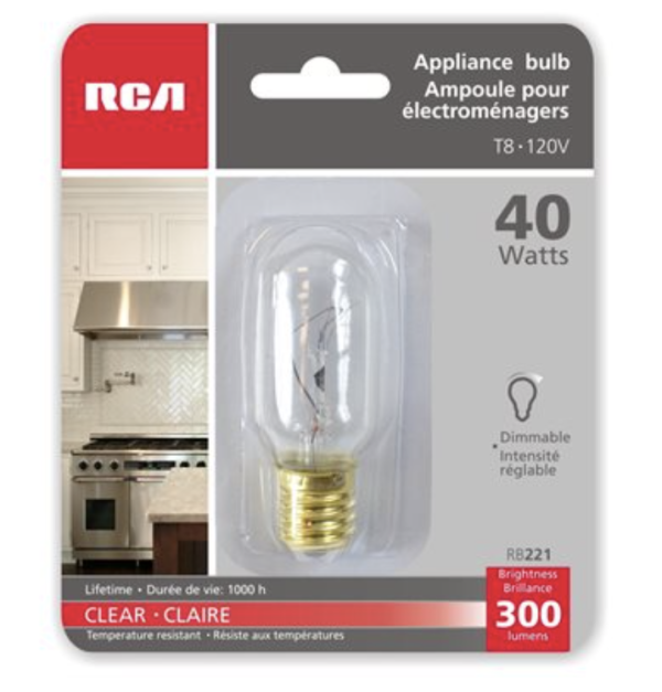Small Appliance Bulb – 1 per pack ~ 40W