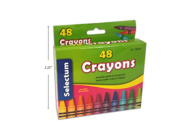 Selectum Crayons w/Built-In Sharpener ~ 48 per pack