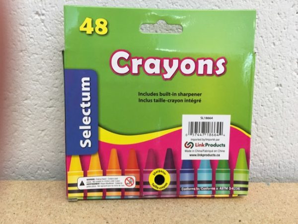 Selectum Crayons w/Built-In Sharpener ~ 48 per pack
