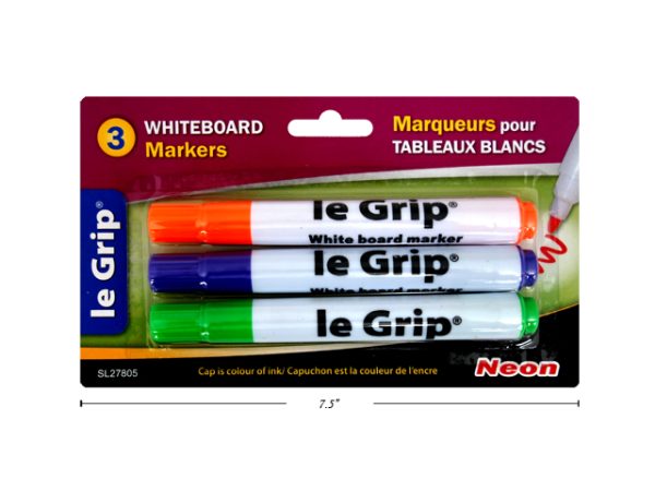 Le Grip Whiteboard {Dry Erase} Neon Marker ~ 3 per pack