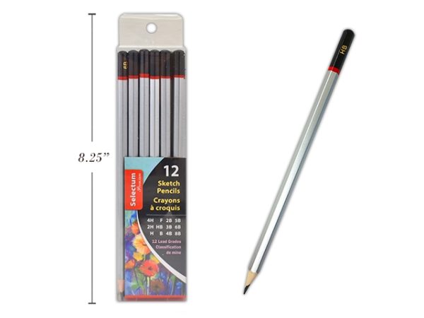 Selectum Sketch Pencils ~ 12 Lead Grades