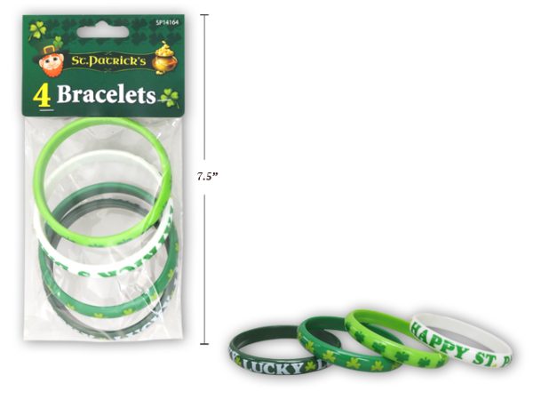 St. Patrick’s Day Printed Bracelets ~ 4 per pack