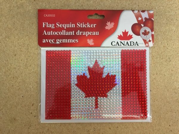Canada Flag Sequin Stickers