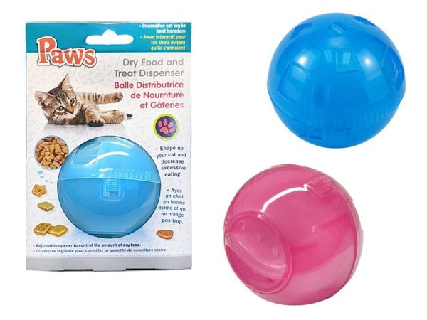 PAWS Cat Dry Food Treat Ball ~ 3.25″D