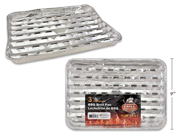 BBQ Aluminum Grilling Trays ~ 3 per pack