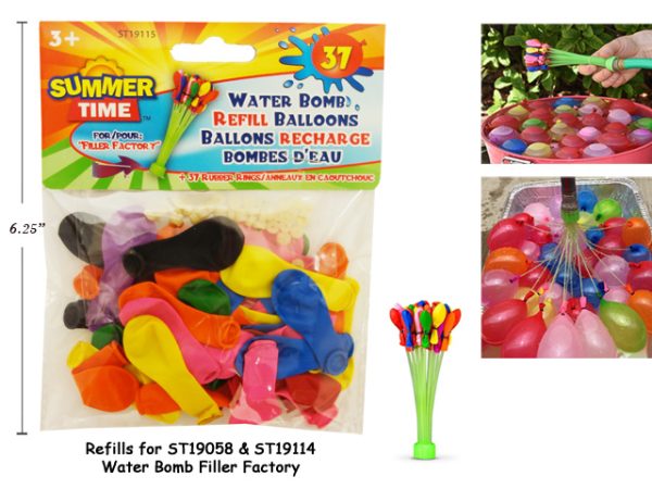 Water Bomb Filler Factory Refill Balloons ~ 37 pieces