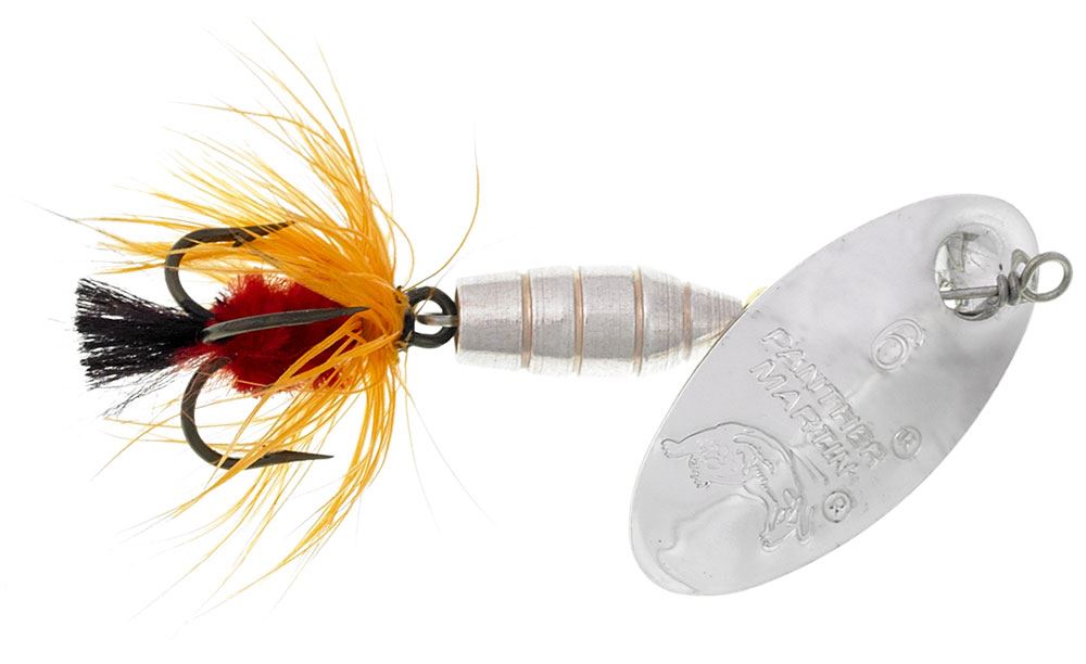 Panther Martin Lure - Size 15 ~ Deluxe Fly Silver/Orange