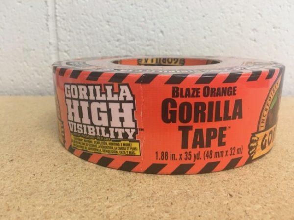 Gorilla Hi Vis Blaze Orange Tape ~ 1.88″ x 35yds