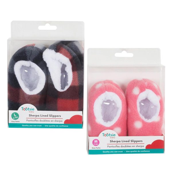 Tootsie Baby Sherpa Lined Slippers ~ 2 sizes