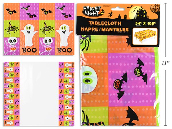 Halloween Printed Plastic Tablecloth ~ 54″ x 108″