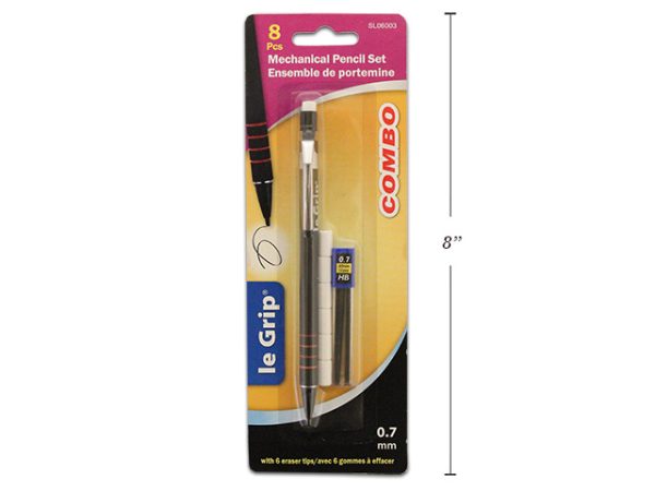 Selectum Mechanical Pencils – 0.7mm + 6 Leads & Eraser Tips