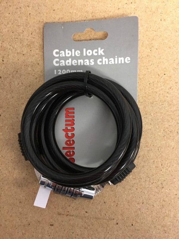 Selectum Combination Cable Lock ~ 12mm X 1200mm