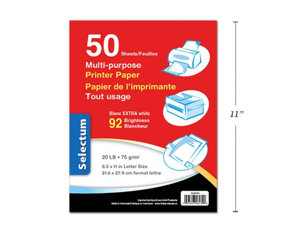 Selectum Multi-Use Printer Paper – Letter Size ~ 50 / sheets