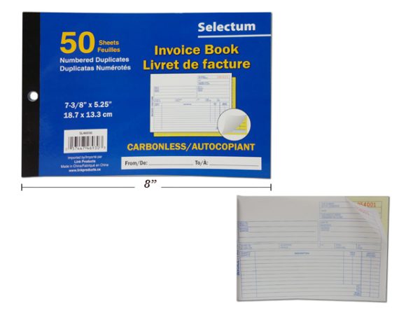 Selectum Duplicate Carbonless Sales Book ~ 50 sheets