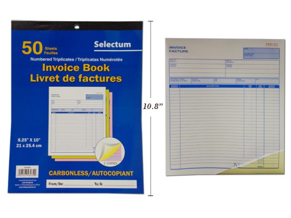 Selectum Tri Carbonless Invoice Book ~ 50 sheets