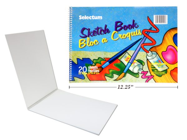 Selectum Coil Sketch Pad – 9″ x 12″ ~ 20 sheets