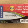 Selectum Index Cards 3" x 5" - Ruled - Colored ~ 100 per pack-15663
