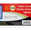 Selectum Index Cards 3" x 5" - Ruled - Colored ~ 100 per pack-0
