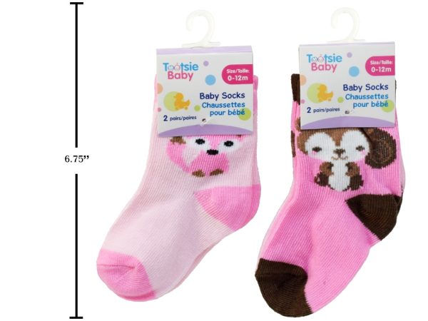 Baby Socks – 0-12 months ~ Girls ~ 2 per pack