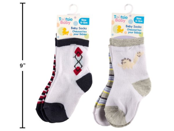 Baby Socks – 0-12 months ~ Boys ~ 2 per pack