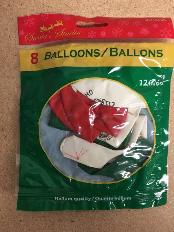 Christmas Printed Balloons – 12″ ~ 8 per pack