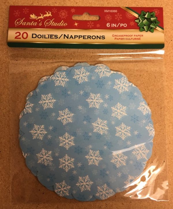 Christmas Grease Proof Snowflake Paper Doilies – 6″ ~ 20 per pack