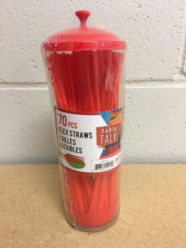 Christmas Flex-Straw in Dispenser ~ 70 pieces