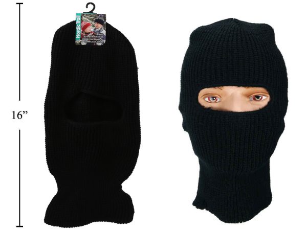 Nordic Trail Adult Knitted Black Balaclava