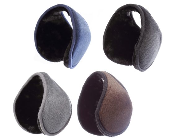 Adult Knitted Earmuffs with Plush Lining