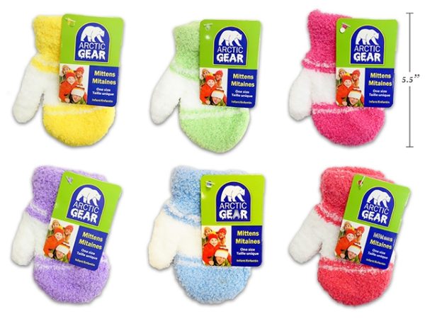 Infant’s Striped Cozy Mittens