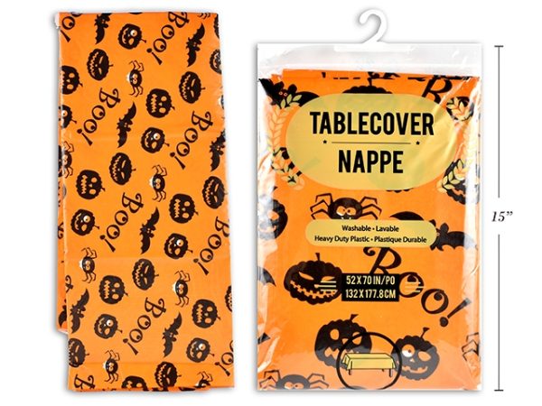 Halloween Flannel Back Tablecloth ~ 52″ x 70″