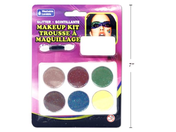 Halloween 6-color Glitter Make Up Tray with Applicator