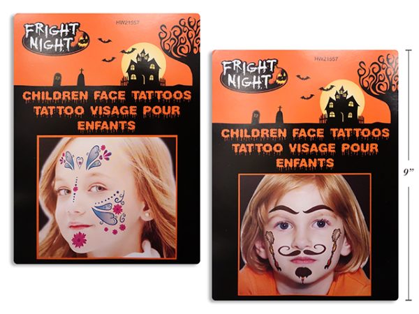 Halloween Kids Costume Face Tattoos