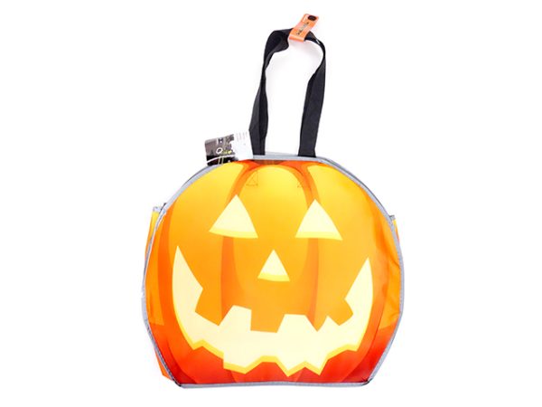 Halloween Reflective Coated Non-Woven Pumpkin Trick or Treat Bags ~ 17.5″L x 15.5″W