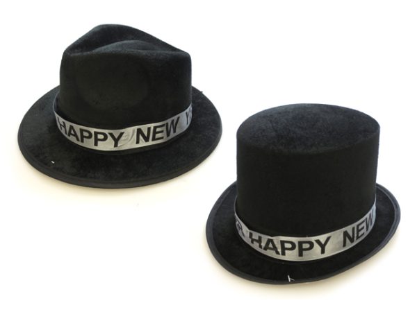 New Year’s Black Fedora Top Hat